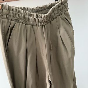 Olive green trouser pants